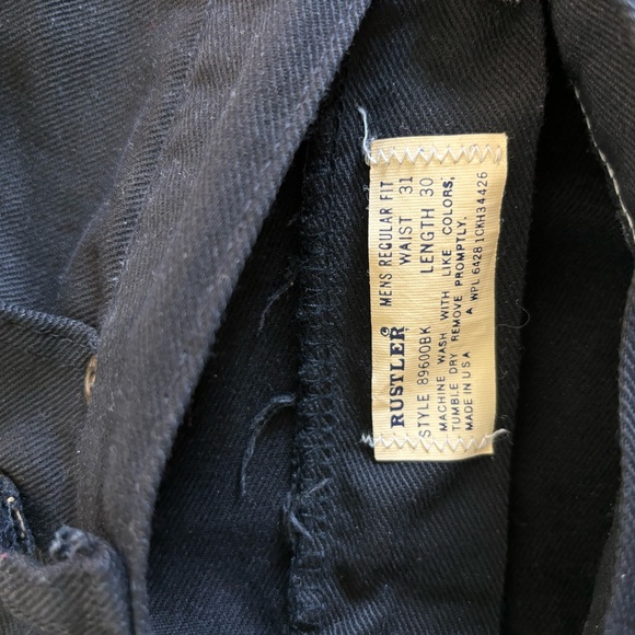 Vintage Rustler Black Denim Jeans - Picture 5 of 5
